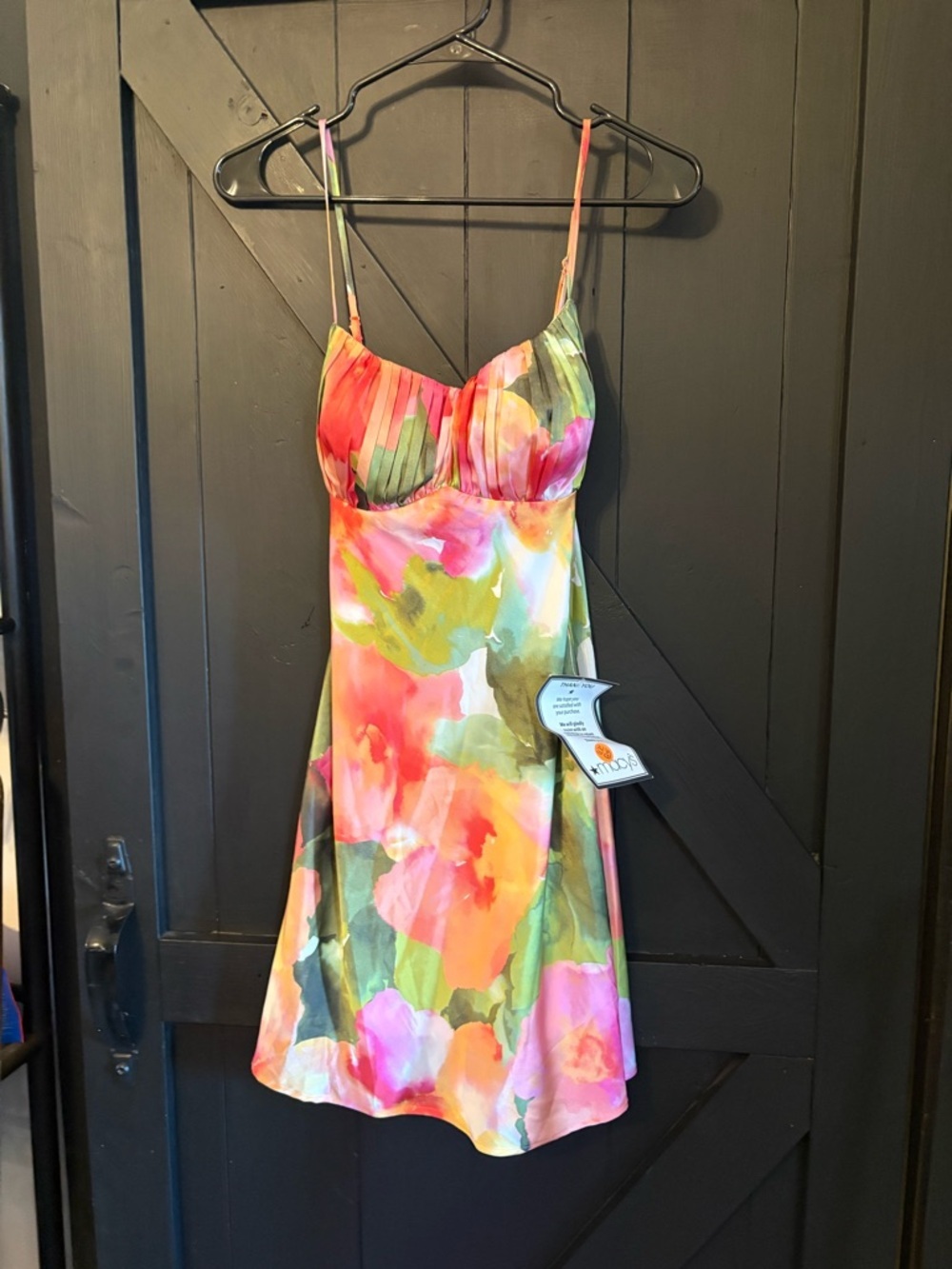 City Studio Pink and Multicolor Floral Slip Dress